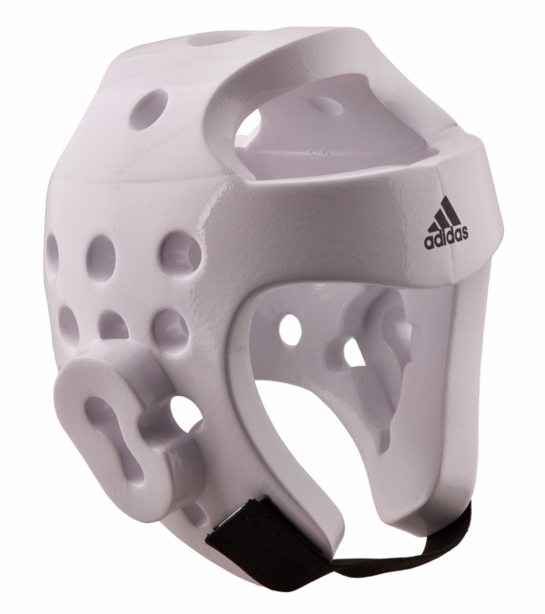 white adidas taekwondo head guard 2