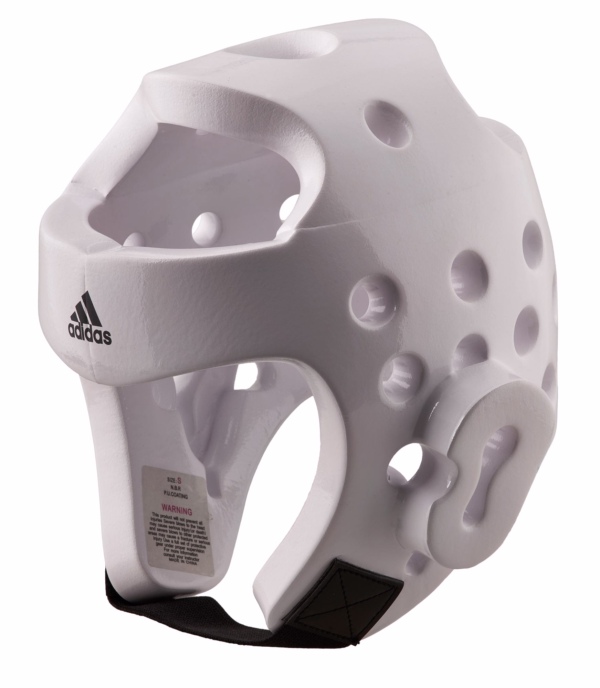 white adidas taekwondo head guard 4