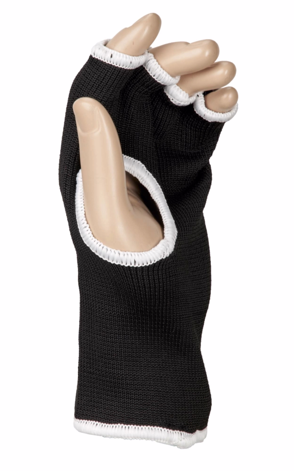 boxing cotton elasticated inner gloves black 2