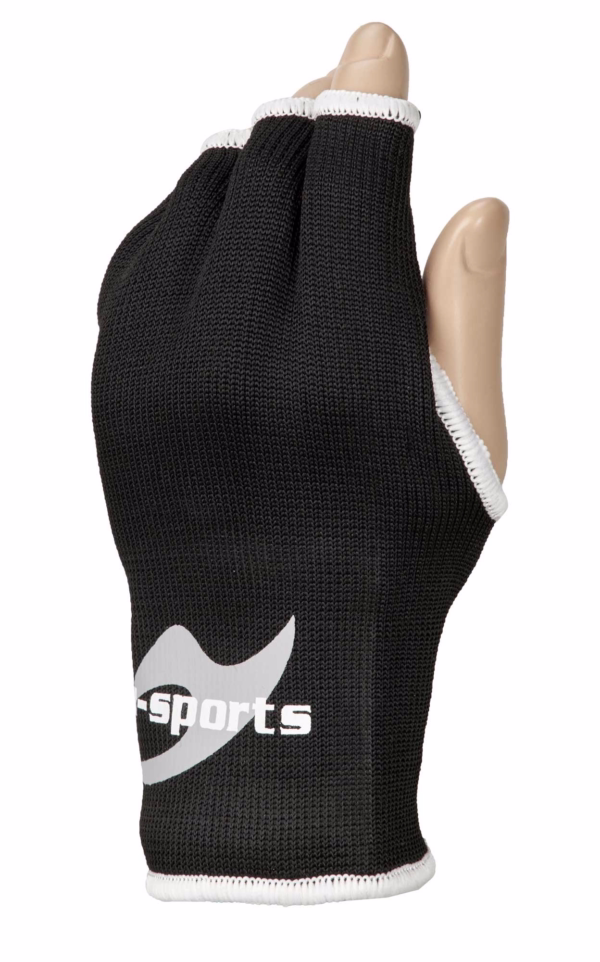 boxing cotton elasticated inner gloves black 3