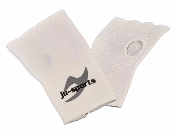 boxing cotton elasticated inner gloves white