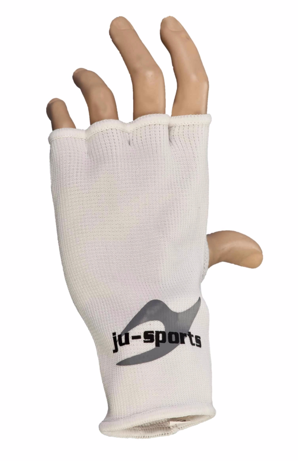 boxing cotton elasticated inner gloves white 2