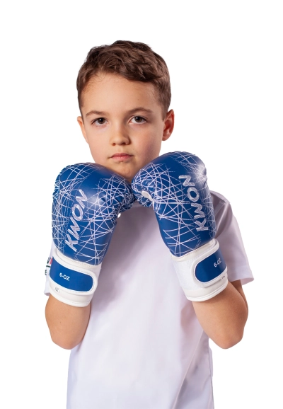 gloves kids blue 8