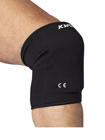 black martial padded knee guard
