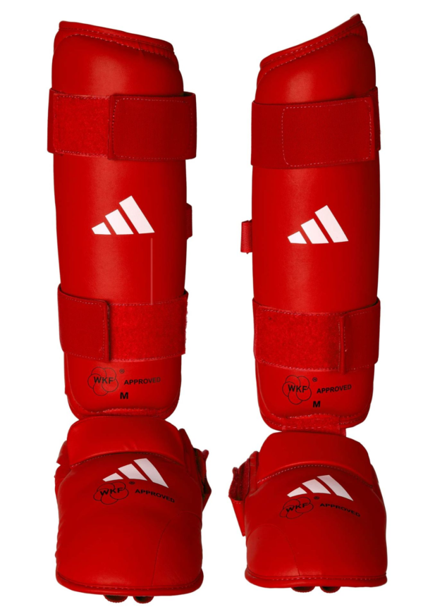 rdeč adidas karate wkf ščitnik za noge 1