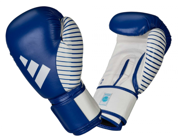 blue leather adidas WAKO competition approved Kickboxing gloves 1 blue leather adidas WAKO competition approved Kickboxing gloves 1