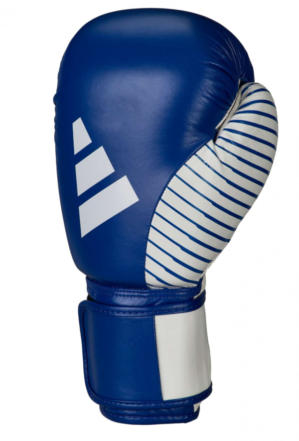 blue leather adidas WAKO competition approved Kickboxing gloves 4