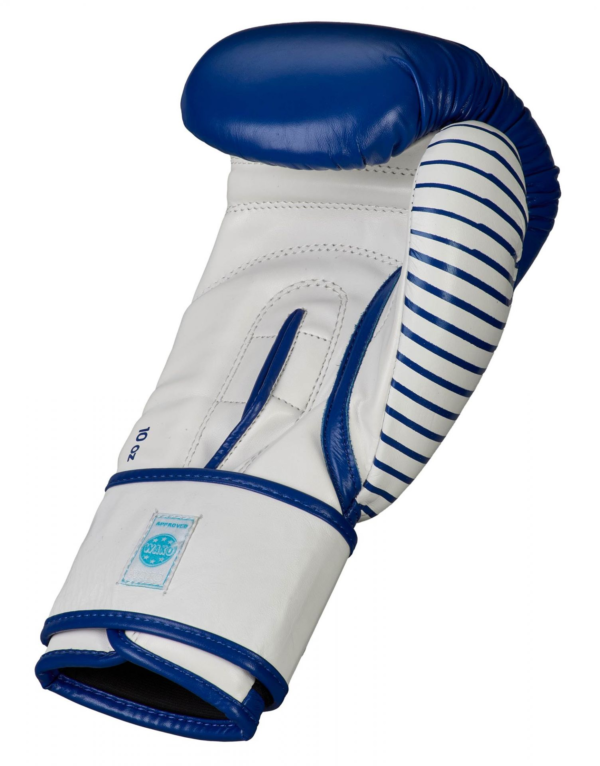 blue leather adidas WAKO competition approved Kickboxing gloves 5