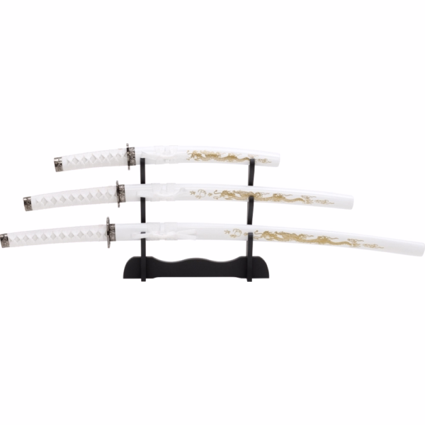 katana set white dragon katana set white dragon