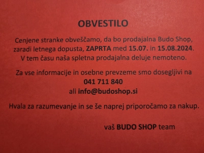 budo shop dopust
