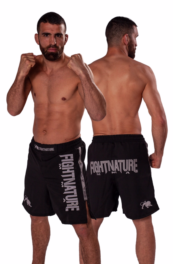 mma shorts fightnature gray