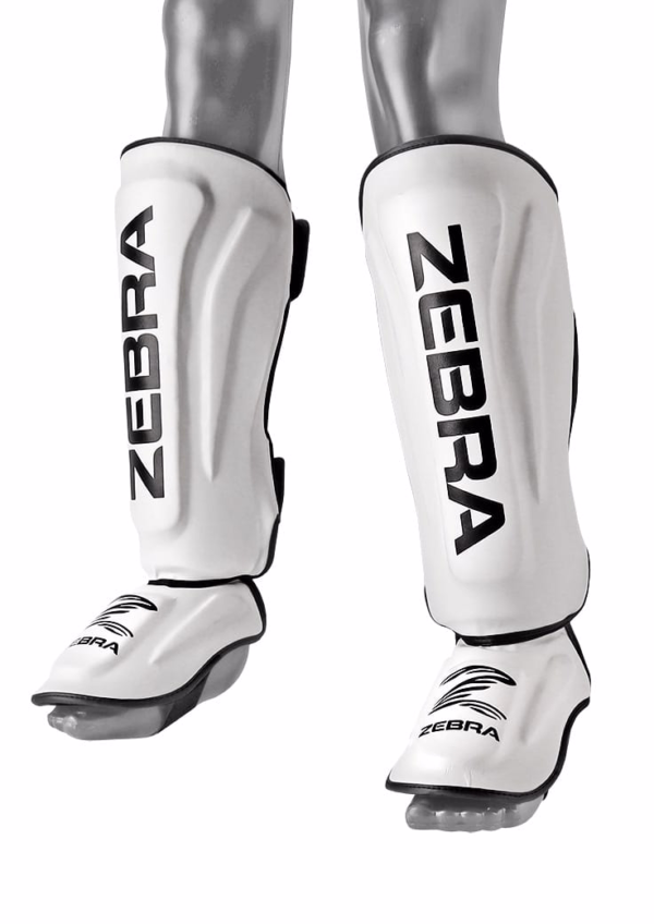 white mma shin insteap guard zebra pro white mma shin insteap guard zebra pro