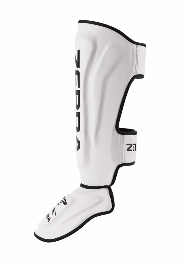 white mma shin insteap guard zebra pro 2