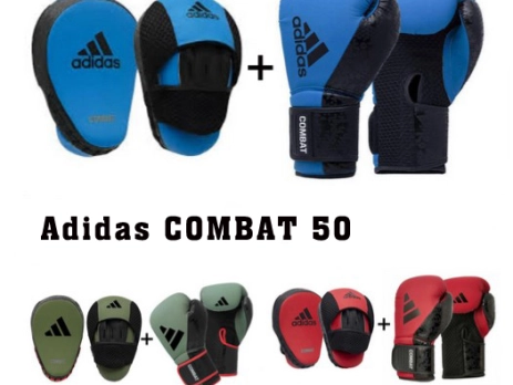 komplet adidas boksarskih rokavic in fokuserjev