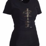 črna ženska karate kanji t-shirt majica