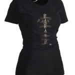 črna ženska karate kanji t-shirt majica