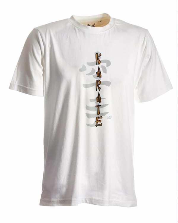 white karate kanji t-shirt