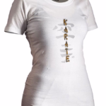 white women karate kanji t-shirt