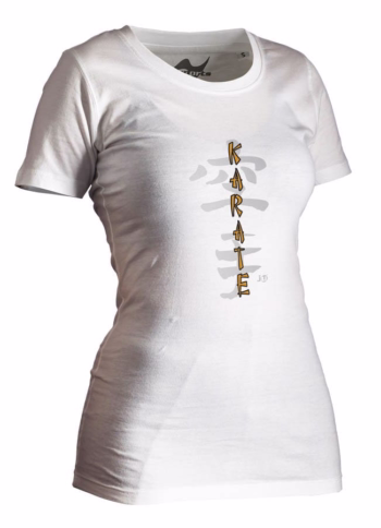 bela ženska karate kanji t-shirt majica