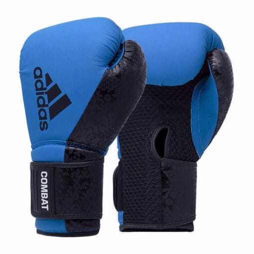blue adidas combat 50 boxing gloves