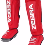 rdeči mma ščitniki za piščal in stopalo zebra pro
