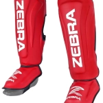 rdeči mma ščitniki za piščal in stopalo zebra pro