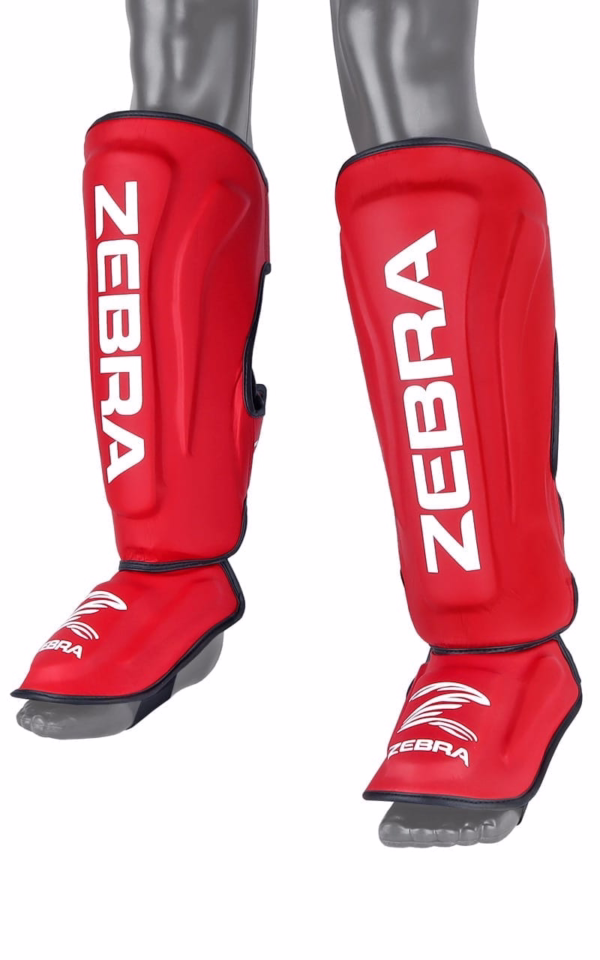 red mma shin insteap guard zebra pro red mma shin insteap guard zebra pro