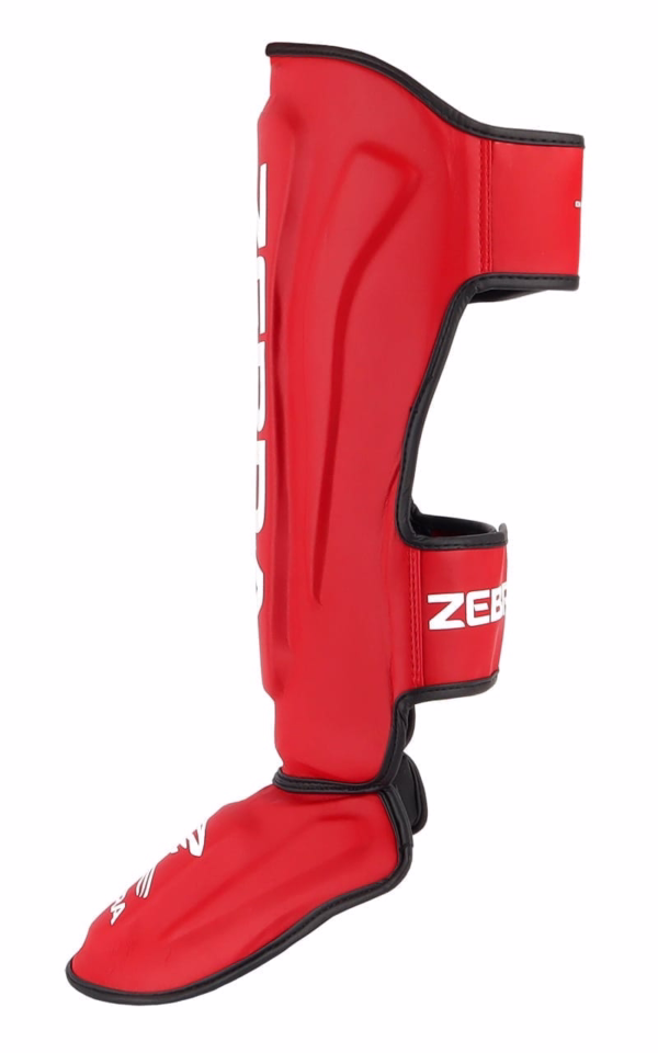 red mma shin insteap guard zebra pro 2
