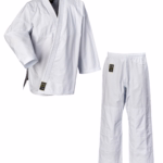 white traditional jujitsu gi uniform ronin