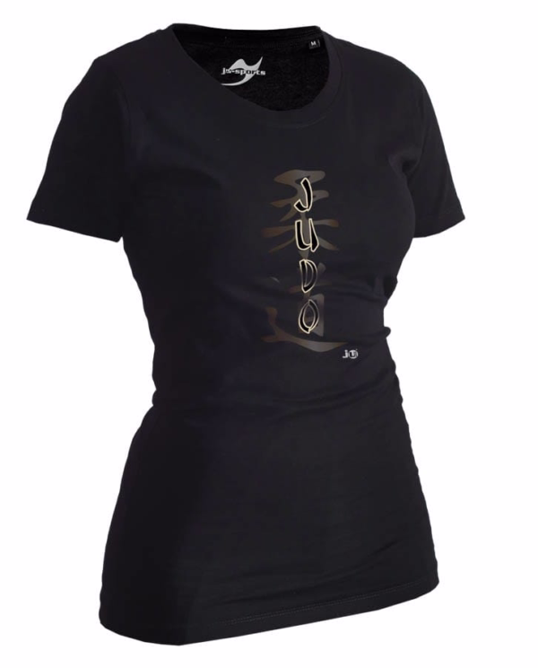 black women judo kanji t-shirt