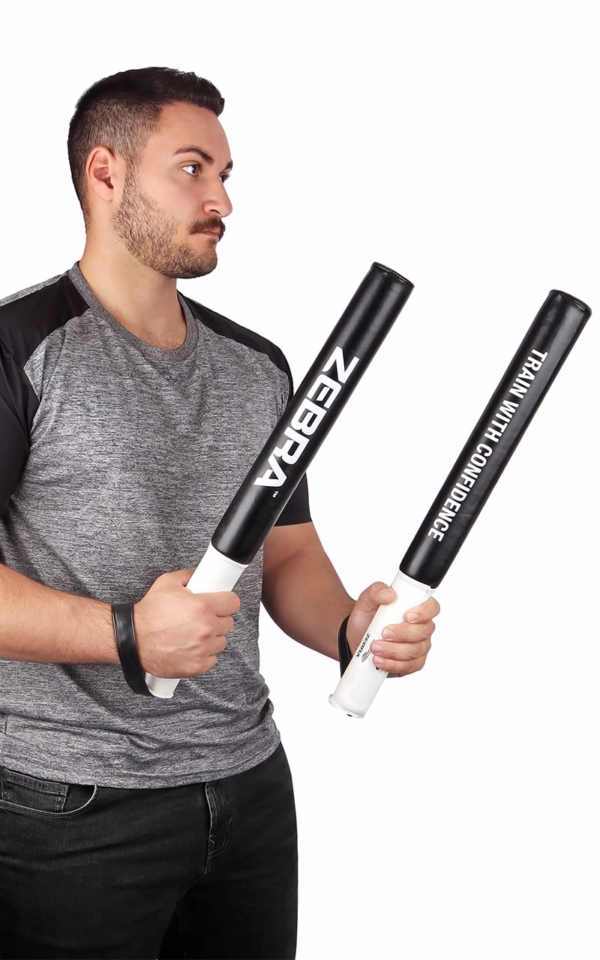 soft padded coaching sticks zebra 2