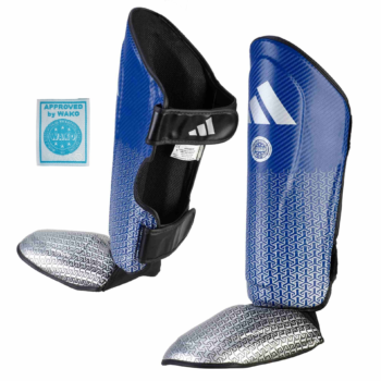 modri wako kickbox ščitnik za piščal in stopalo adidas 15