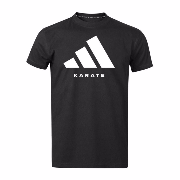 black adidas karate t-shirt