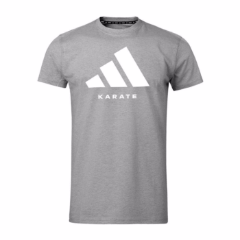 gray adidas karate t-shirt
