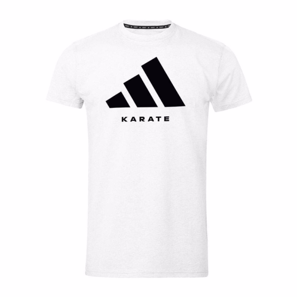 white adidas karate t-shirt