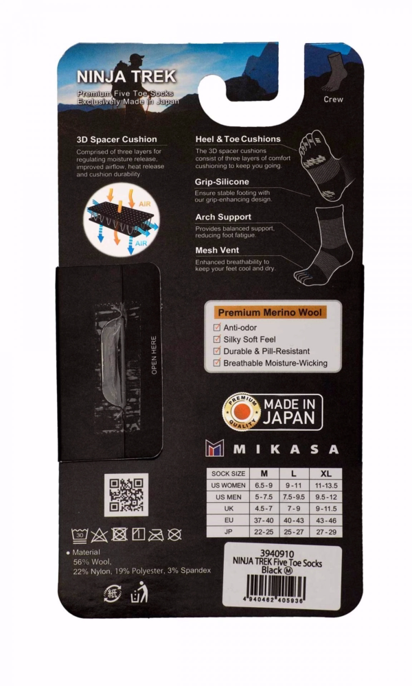 mikasa ninja trek tekaške nogavice s prsti 6
