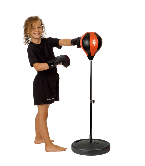 kids punching speed ball
