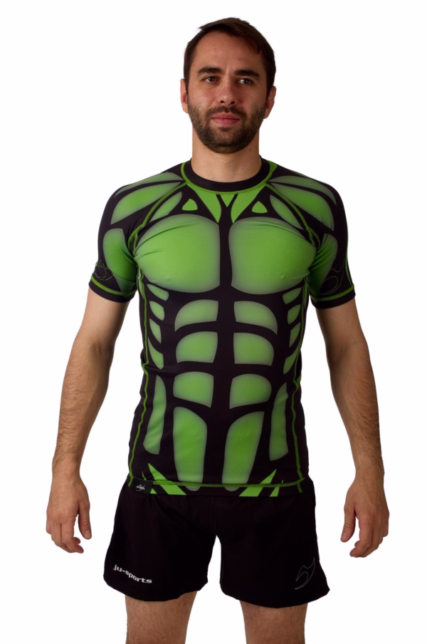 rashguard green muscle 2