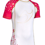 rdeče bela rashguard majica