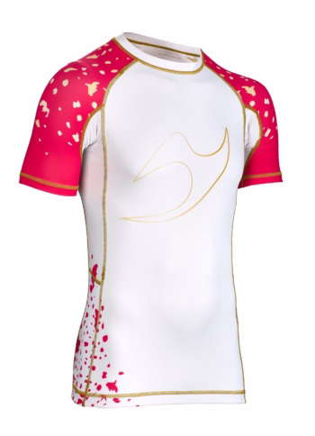 rdeče bela rashguard majica