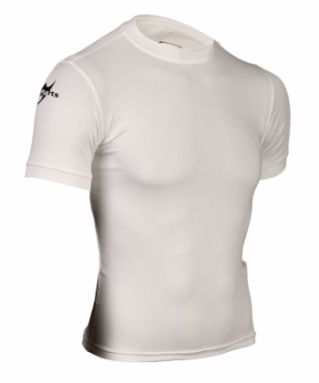white karate rashguard