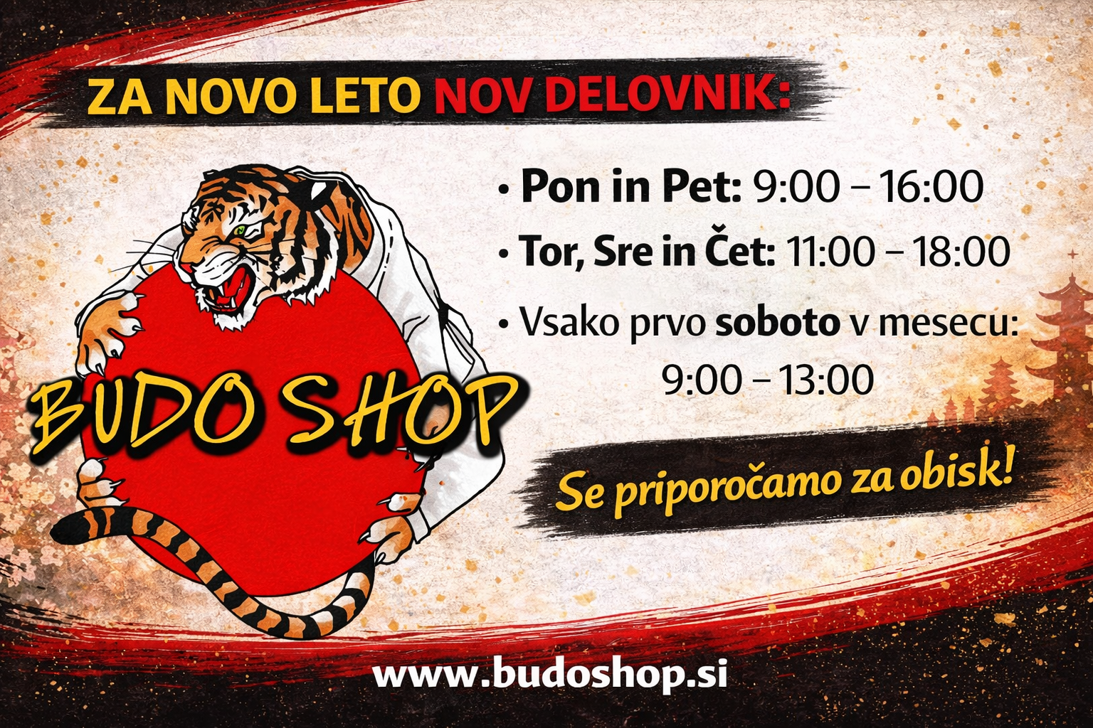 budo shop ljubljana slovenija delovni čas