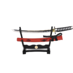 rdeč mini katana meč s stojalom