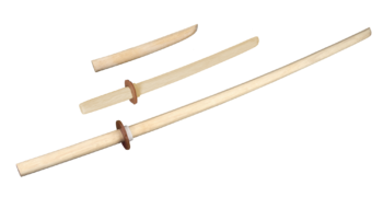 set of white bokken daito shoto tanto
