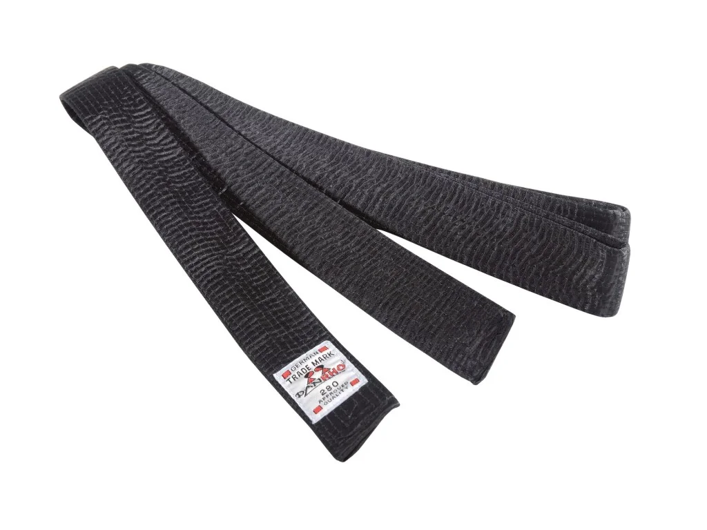 Karate / Judo / Jujitsu / Taekwondo črn pas ''Obi SENSEI'' saten