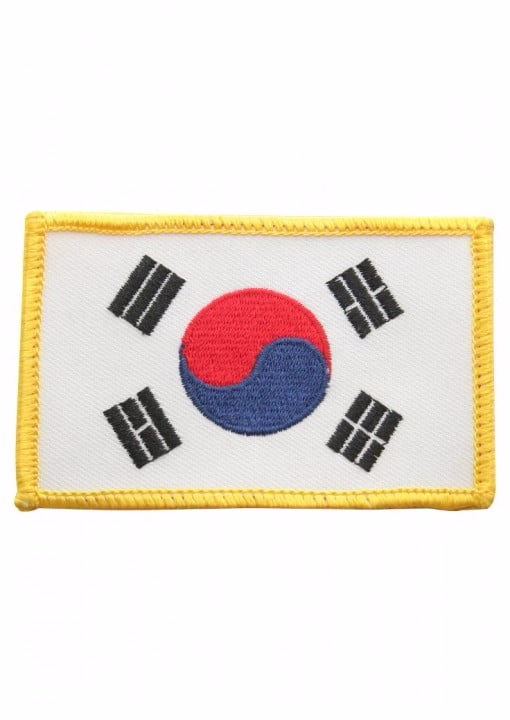 korean national flag sewn badge