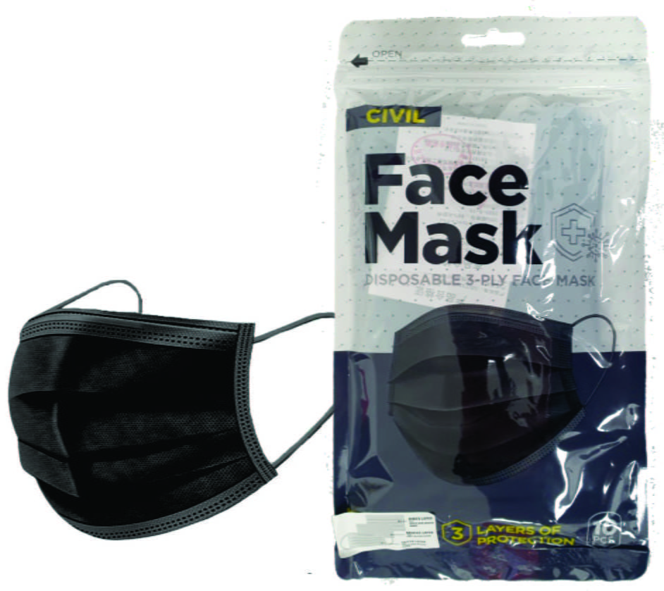 set 3-layer black disposable medicine face mask1