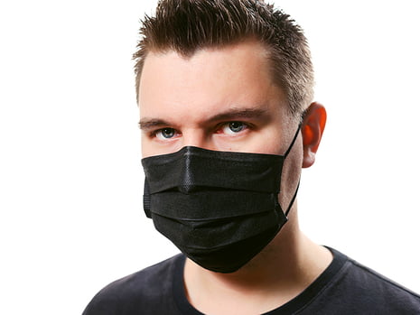 Set 10 troslojnih higienskih obraznih mask črne barve2