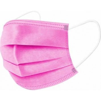 Set of 10 pcs of PINK 3-layer disposable protective face mask2