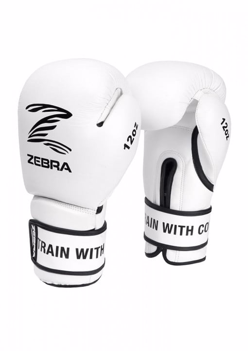 bele usnjene zebra boksarske kickbox rokavice1 Usnjene boksarske rokavice ''Zebra PERFORMANCE White'' - NOVO!!!